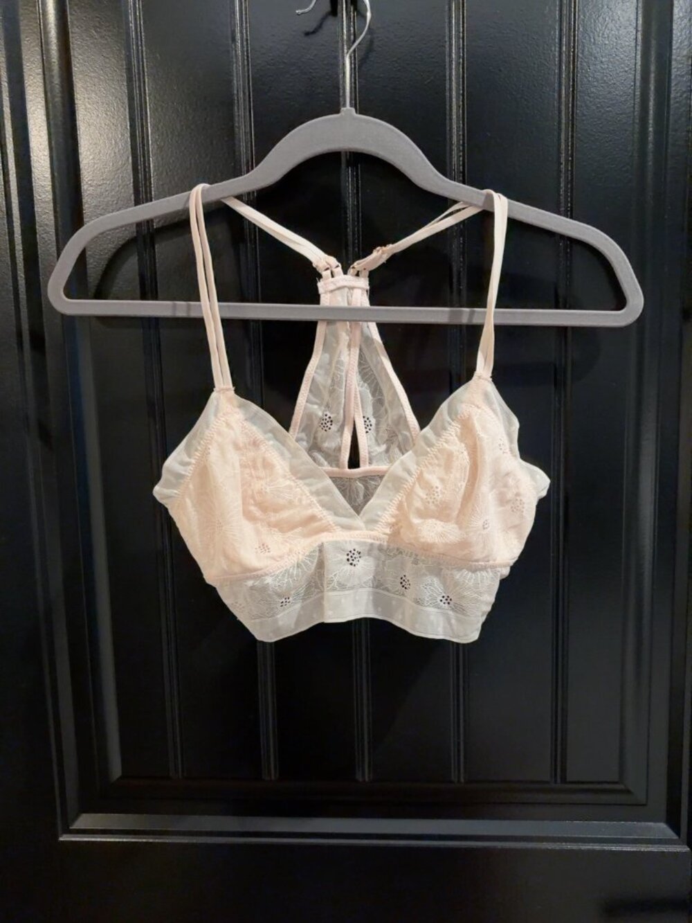 Aerie Blush Pink Lace Racerback Bralette Size S/P